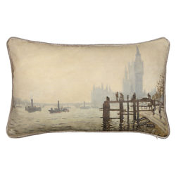 Andrew Martin National Gallery Monet's The Thames below Westminster Cushion